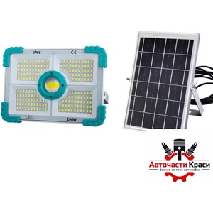 Paolo Соларен led прожектор 100w с външен панел и дистанционно управление (45099)