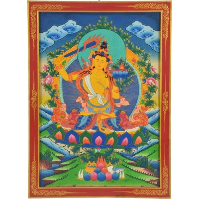 Sanu Babu Maňdžušrí, ručně malovaný obraz, 60x83cm
