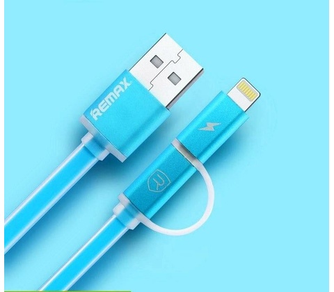 Remax AA-1145 Micro USB/lightning, modrý