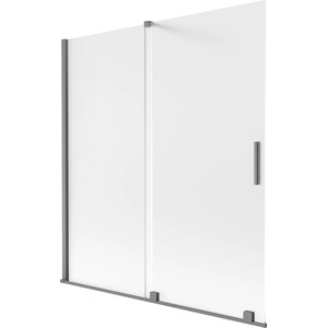 Mexen Velar двукрилен плъзгащ се душ параван 150 x 150 cm, матирано, gun metal - 896-150-000-31-95 (896-150-000-31-95)