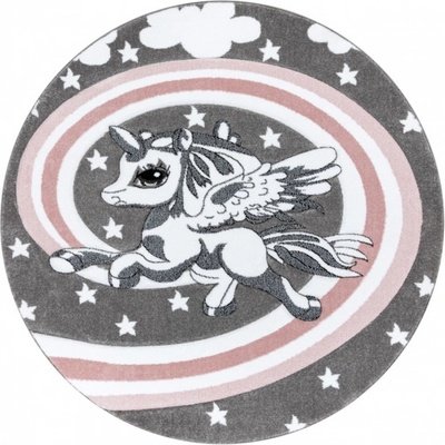 Ourbaby Round unicorn rug grey 32001 0