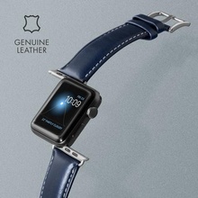 LAUT Oxford – kožený remienok na Apple Watch 42/44 mm, čierny LAUT-AWL-OX-BK