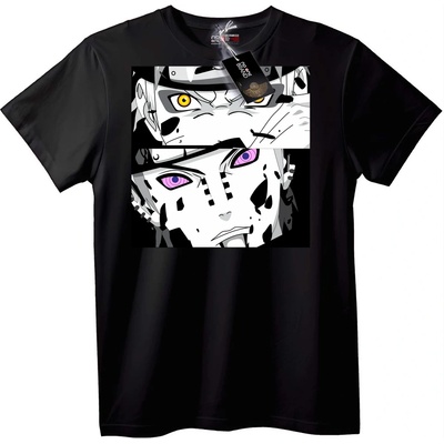 NOONEBRAND Тениска Naruto Rinnegan & Byakugan - L, Black