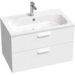 RAVAK Chrome II - Шкафче за умивалник 80x50x49 см, 2 чекмеджета, лъскаво бяло X000001778 (X000001778)