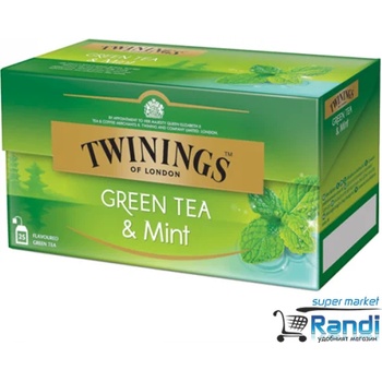 TWININGS Чай Twinings Green Tea &Mint 37.5гр