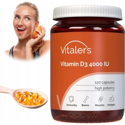 Vitaler's Vitamín D3 4000 IU 120 mäkkých gélov