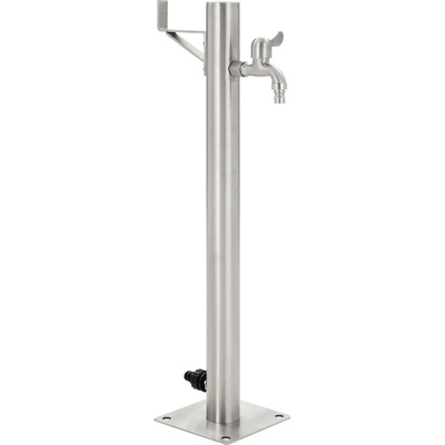 zahrada-XL Zahradní sloupek na vodu kulatý 65 cm nerezová ocel