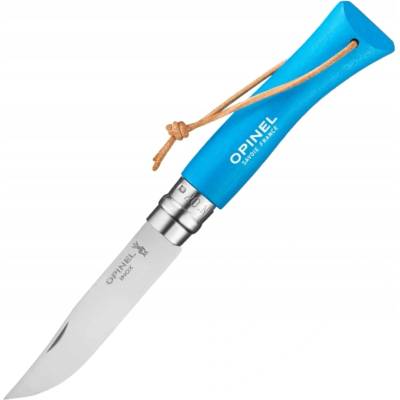 Opinel Colorama 07 inox dub modrý so šnúrkou