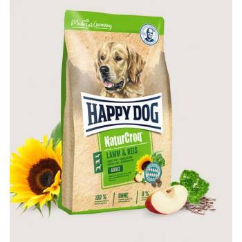 Happy Dog NaturCroq Lamb & Rice - храна с агнешко за израснали кучета от всички породи, склонни към алергични прояви, 1kg