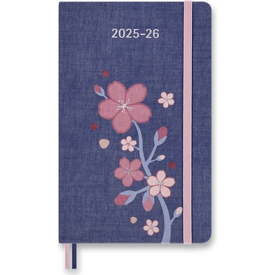 Moleskine Sakura A5 týdenní 2025-26 modrý – Zboží Živě