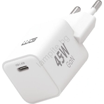 WINNER GROUP-WG - Адаптер за бързо зареждане 1xUSB-C Power Delivery 45W бял (WN0051)