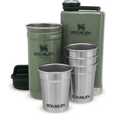 Stanley Adventure Series dárkový set placatka + 4x panáky green 230ml
