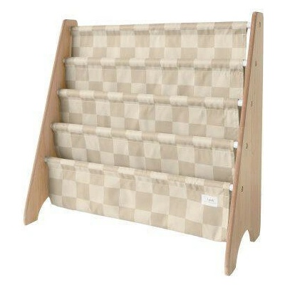 3 SPROUTS Stojan na knižky Recycled 3 Sprouts Checkerboard/Beige