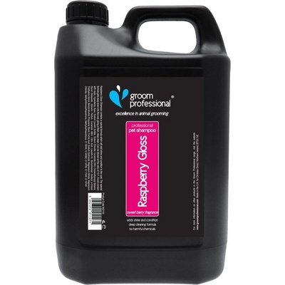 Groom Professional Raspberry Gloss Shampoo čisticí malinový šampon pro všechny typy srsti 4 l