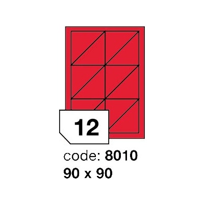 Rayfilm R0132 fluo červené etikety trojúhelní 90x90mm 100 listů