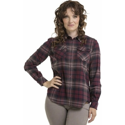 Bushman dámská flanelová košile LILLE vínová – Zboží Dáma