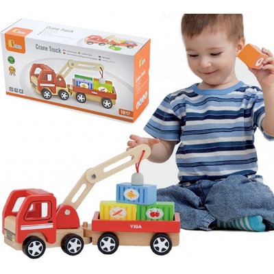 Viga Autojeřáb dřevěný s nákladem