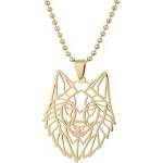 HARAHU Колие Hollow Wolf - Златна KP33461