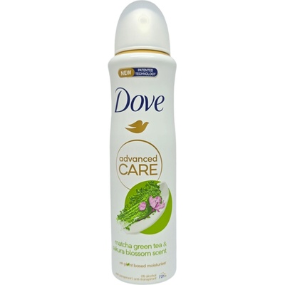 Dove дезодорант дамски, Advanced care, Matcha green tea & Sakura blossom scent, 150мл