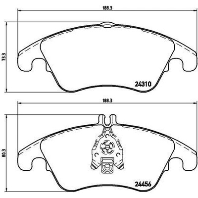 Sada brzdových platničiek kotúčovej brzdy BREMBO P 50 069X