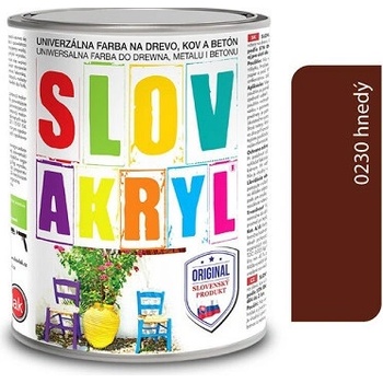Slovakryl 0230 0,75kg hnedý
