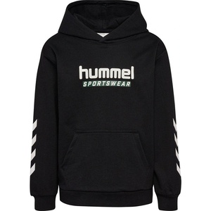Hummel Юношески суичър Hummel Logo Hoodie Junior - Black/White
