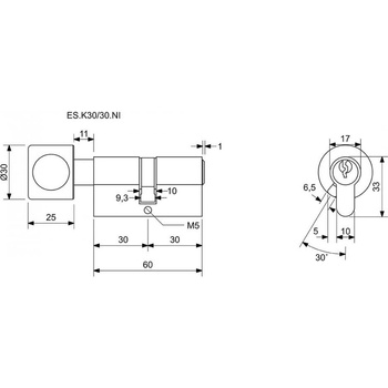 Richter K30/30 s gombíkom 6kl. Ni, 3. trieda bezp.