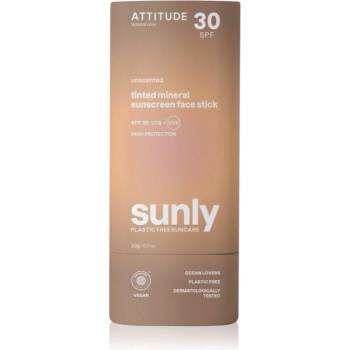 ATTITUDE Sunly Tinted Face Stick слънцезащитен минерален крем в стик SPF 30 20 гр