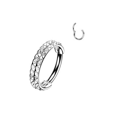 Šperky4U Piercing segment kruh TITAN s hrotíky TIT1754-1210