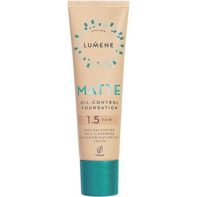 Lumene Matte Oil Control Foundation SPF20 make-up 1,5 fair 30 ml