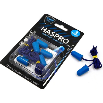Haspro Super Soft Corded špunty 3 páry