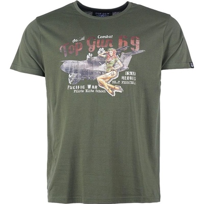 Tričko Mil-Tec krátký rukáv Top Gun "Pin-Up" Olive