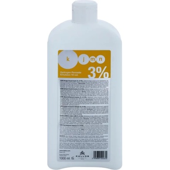 Kallos KJMN Professional Hydrogen Peroxide активираща емулсия 3 % 10 vol. за професионална употреба 1000ml