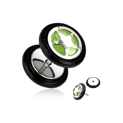 Piercingate falešný piercing hvězdička PFA00297 zelená