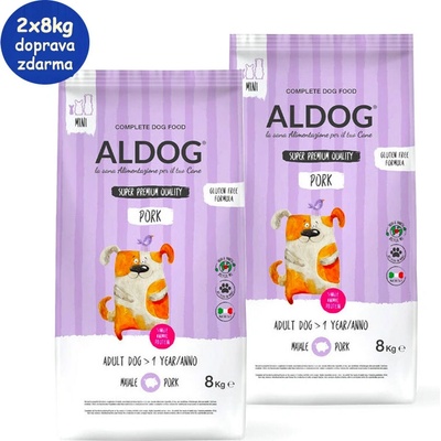 ALDOG Adult Monoprotein Mini Pork & Rice 2 x 8 kg