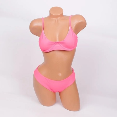 Свеж дамски бански в розов цвят - чашка В