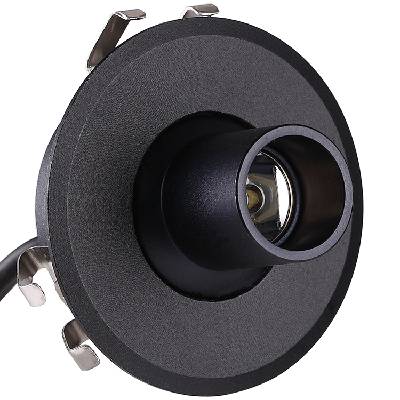 El-cf03 led МЕБЕЛНА ЛУНА 12v/1w 3000k Ф39ММ, ЧЕР (92cf03130bl)