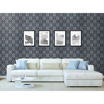 DIMEX ART Луксозна флизелинова тапета сиви орнаменти