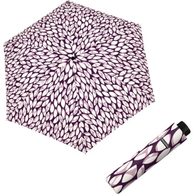 DOPPLER Fiber Havanna Leaves indigo - dámský skládací deštník 7223165LE03