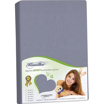 Bellatex Jersey prostěradlo Kamilka modrošedé 100x200