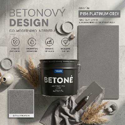 Rokospol Roko Betoné dekorativní stěrka P156 Platinum Grey 7 kg
