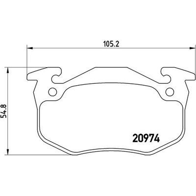 BREMBO Sada brzdových platničiek kotúčovej brzdy P61032