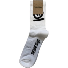 Thebikebros ponožky BIG HEAD Soft Socks bílo černá