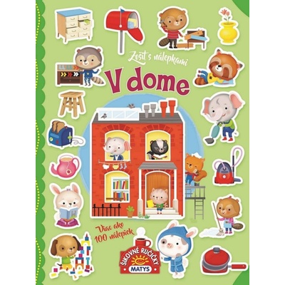 Matys zošit s nálepkami v dome
