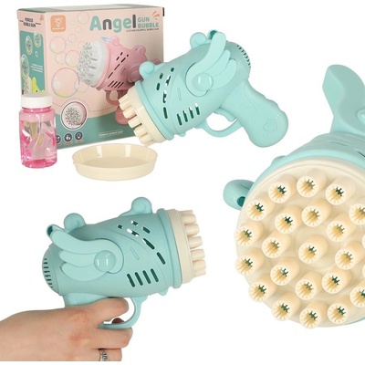 Pistole na mýdlové bubliny s křídly modrá