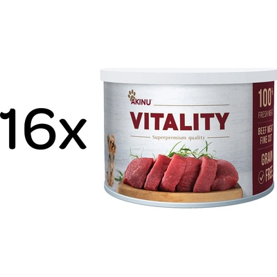 Akinu Vitality Hovězí jemně krájená svalovina 16 x 200 g