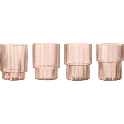Ferm Living Sklenice Ripple Blush 4 x 200 ml
