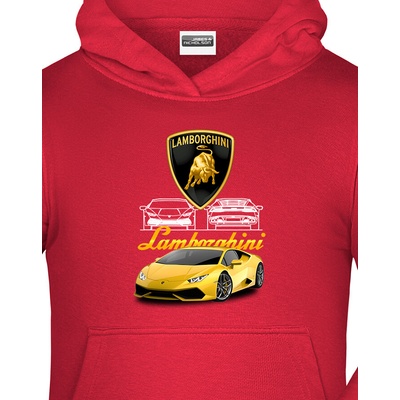 Dětská mikina Lamborghini červená