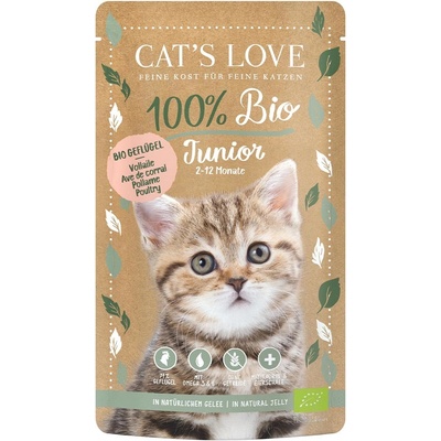 Cat's Love Junior bio drůbeží 6 x 100 g