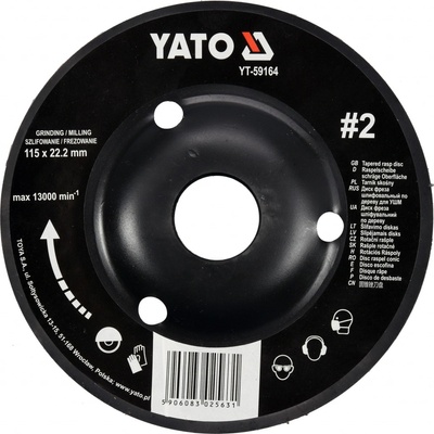 Yato rašpľa rotačná 115 x 22,2 mm YT-59164